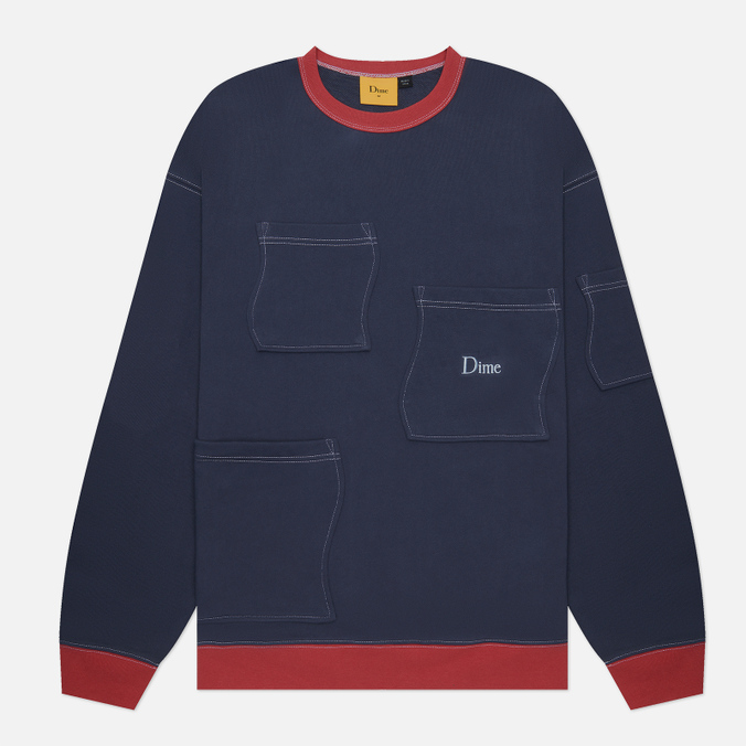

Мужская толстовка Dime French Terry Pocket Crew Neck синий, Размер L, French Terry Pocket Crew Neck