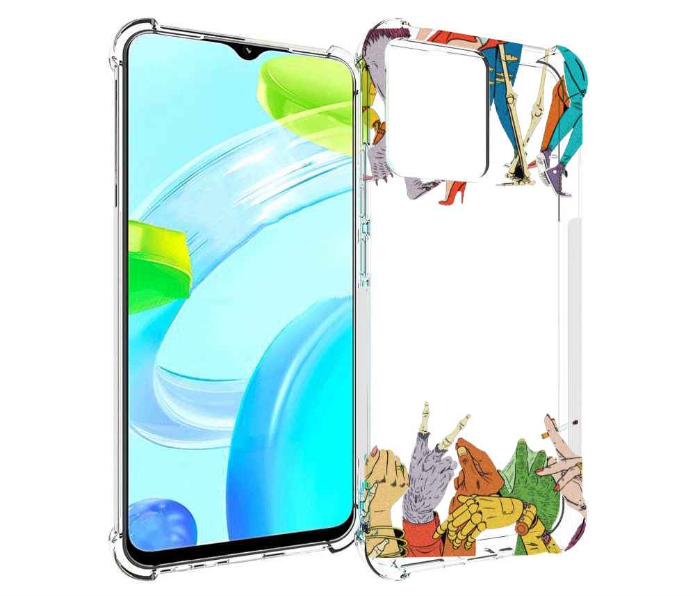 Чехол MyPads разные персонажи пальчики для Tecno Phantom X2