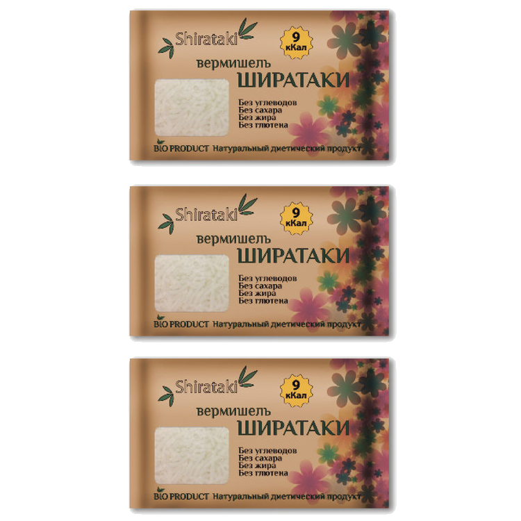 

Ширатаки вермишель (3 шт. по 340 г)