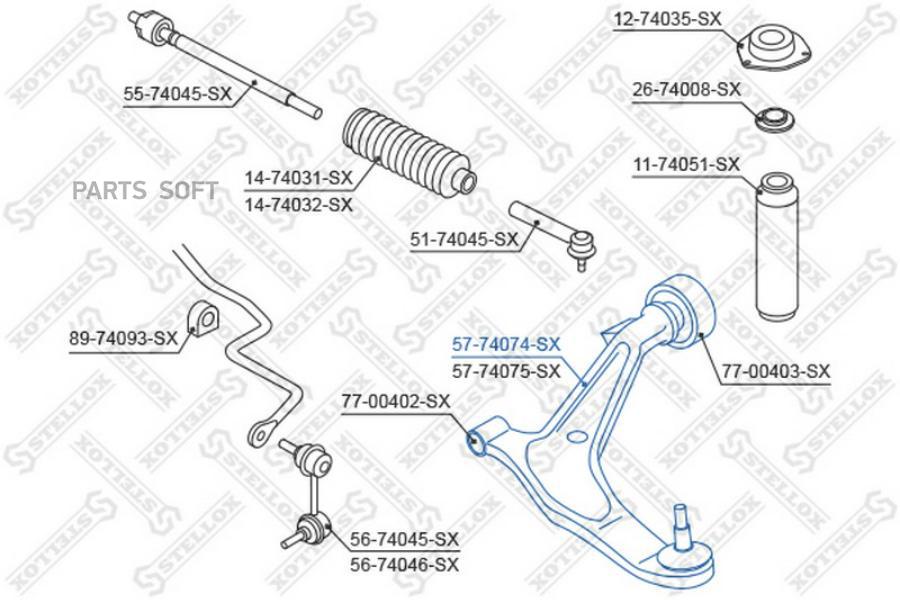 

Рычаг подвески Stellox 5774074SX