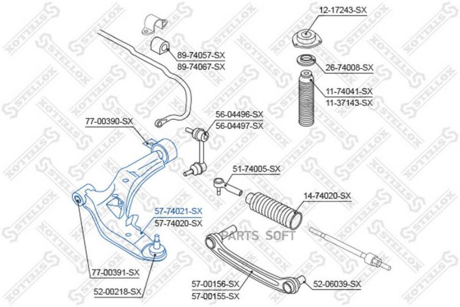 

Рычаг подвески Stellox 5774021SX