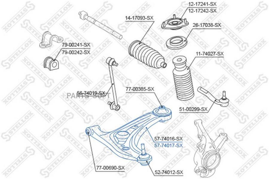 Рычаг подвески Stellox 5774017SX