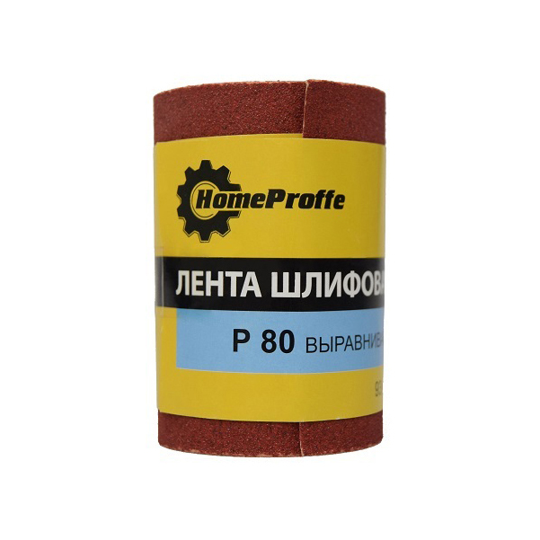 

Лента шлифовальная HOMEPROFFE водостойкая 93мм x 2,5м P80, бумага