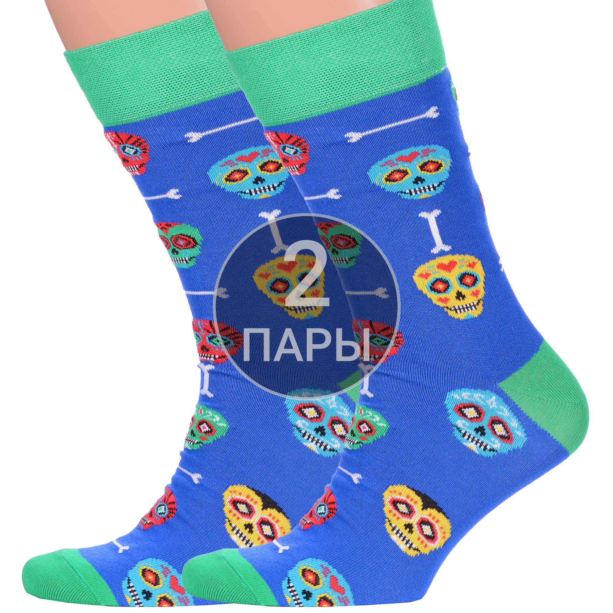 

Комплект носков мужских Para Socks 2-FS8 синих -, 2 пары, Синий, 2-FS8