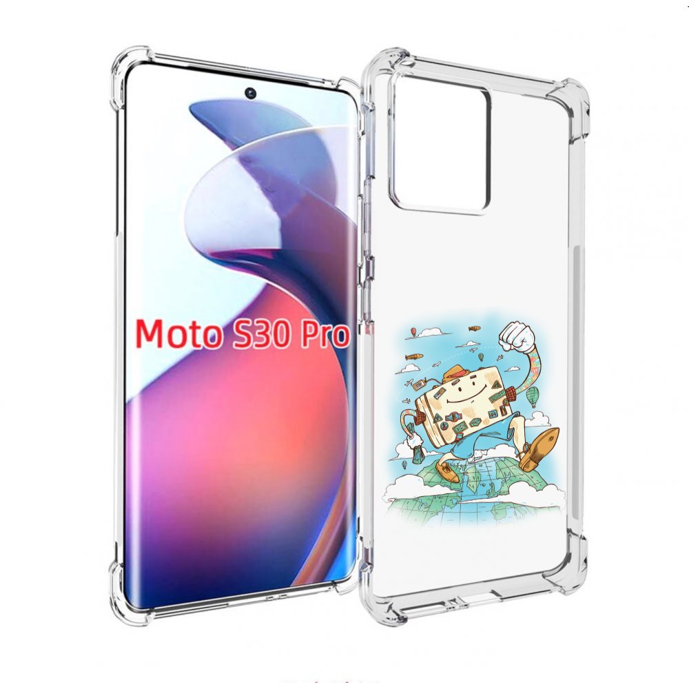 Чехол MyPads Счастливый чемодан для Motorola Moto S30 Pro