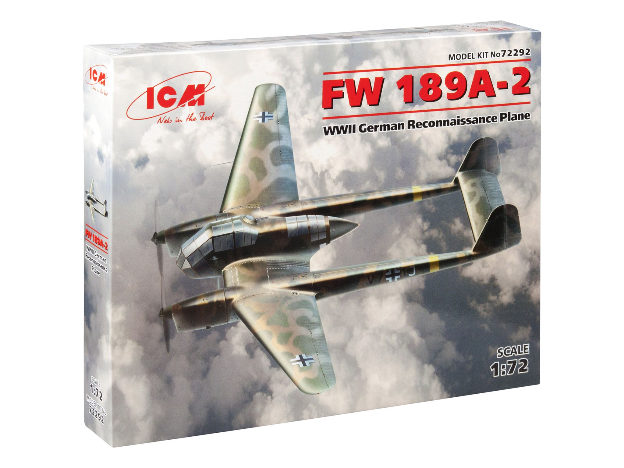 

Сборная модель ICM 1/72 FW 189A-2, Германский самолет-разведчик ІІ МВ 72292