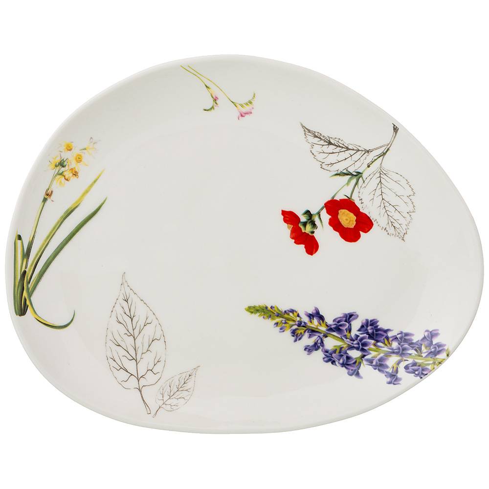 

Тарелка закусочная Bronco "meadow" 25x19 см 4 шт, Белый