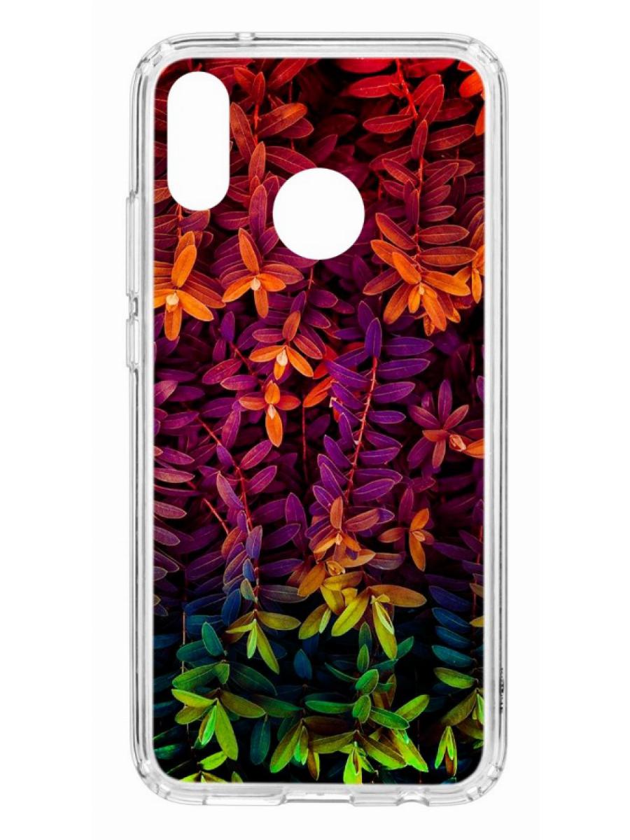 фото Чехол для huawei p20 lite kruche print neon leaves кruче