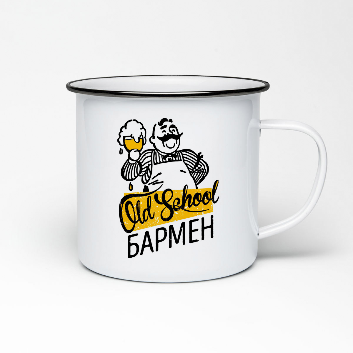 

Кружка металлическая CoolPodarok Бармен 2