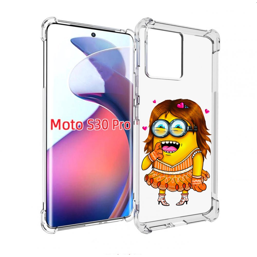 

Чехол MyPads Миньон девочка для Motorola Moto S30 Pro, Прозрачный, Tocco