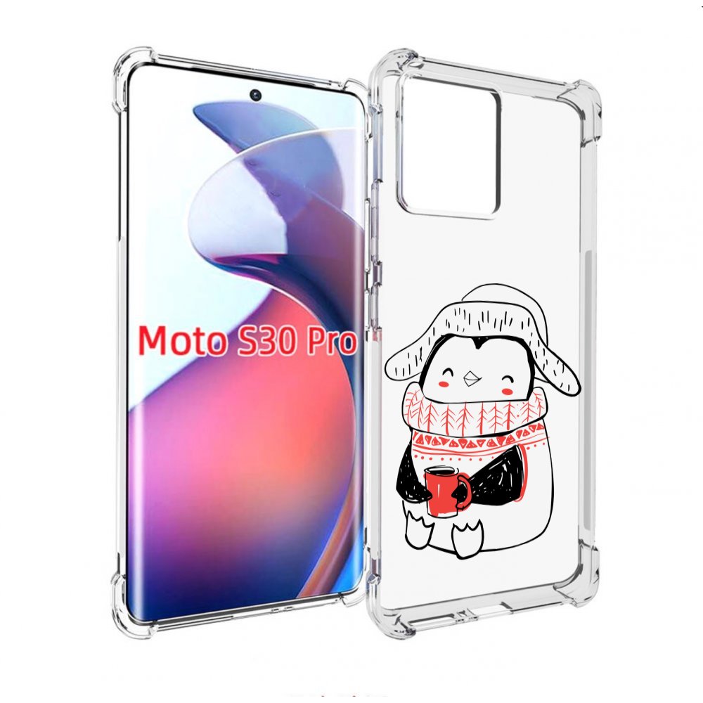 

Чехол MyPads Милый пингвин для Motorola Moto S30 Pro, Прозрачный, Tocco