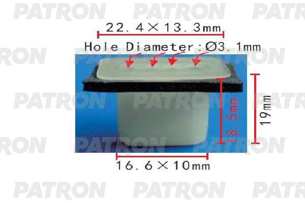 

Клипса Автомобильная PATRON P371900