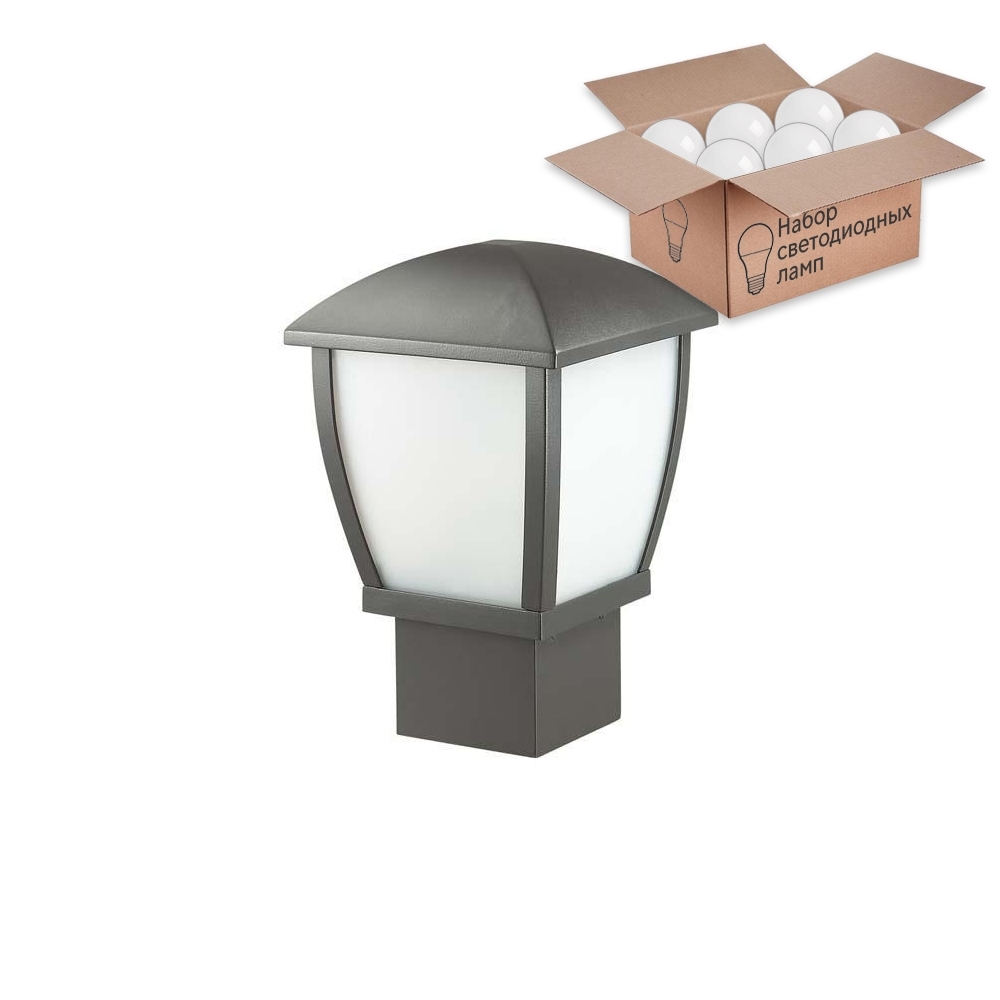 

Уличный светильник с лампочкой Odeon Light Tako 400891 7Вт, 4051/1B+Lamps А60