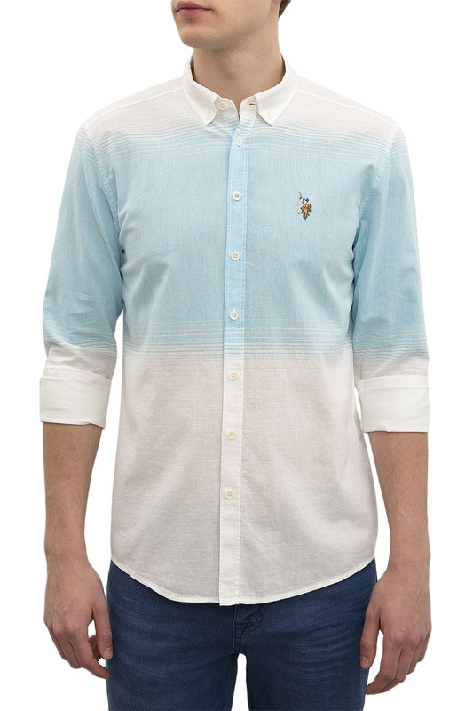 

Рубашка мужская U.S. POLO Assn. G081SZ0040PATO синяя 50, G081SZ0040PATO