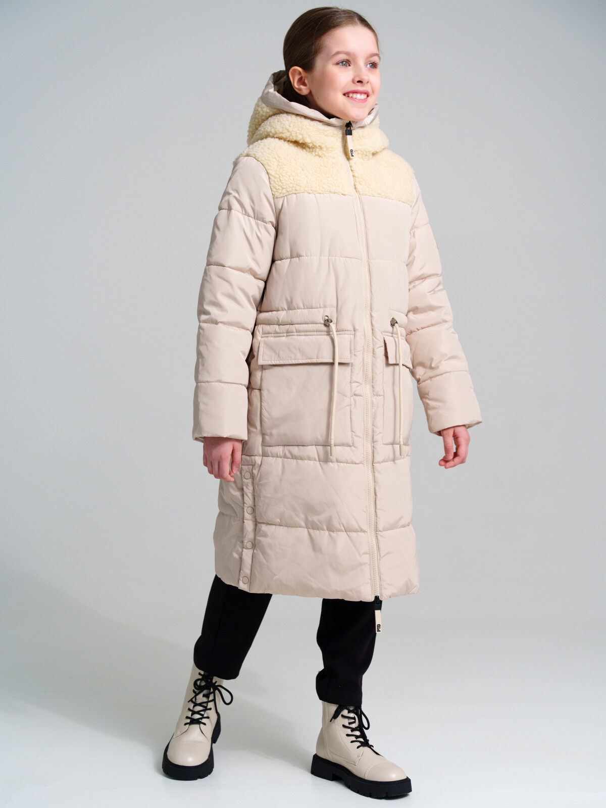 

Пальто детское School by PlayToday 22427010, бежевый, 170, 22427010