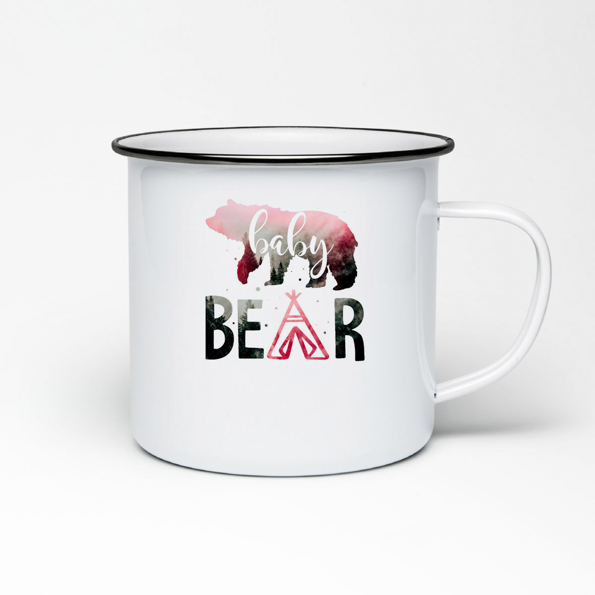 

Кружка металлическая CoolPodarok Семья. baby bear