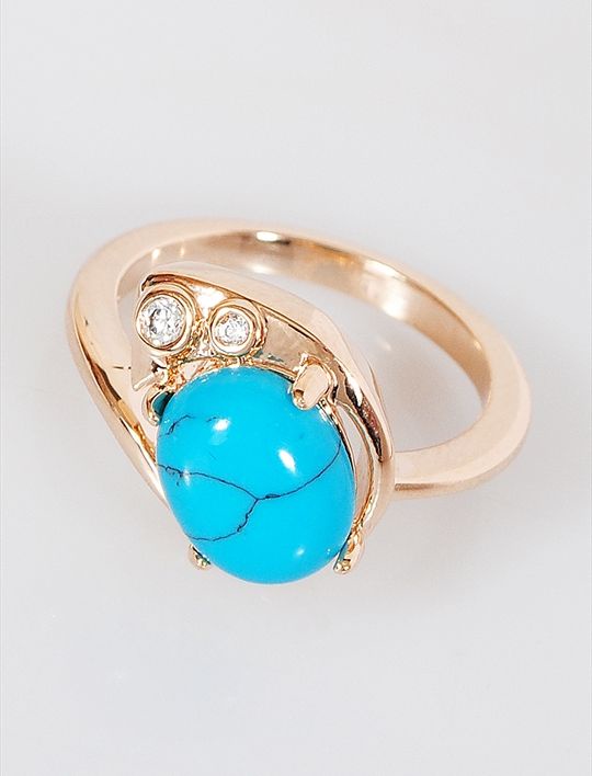 

Кольцо из бижутерного сплава р.  Lotus Jewelry 3031R-12tq, бирюза/циркон, 3031R-12tq