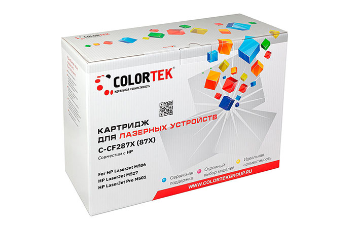 фото Картридж для лазерного принтера colortek cf287x ​black