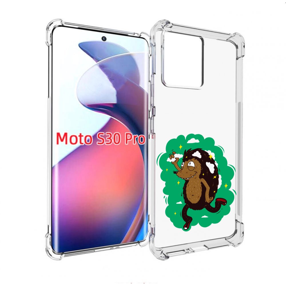 

Чехол MyPads Ежик в облаках для Motorola Moto S30 Pro, Прозрачный, Tocco