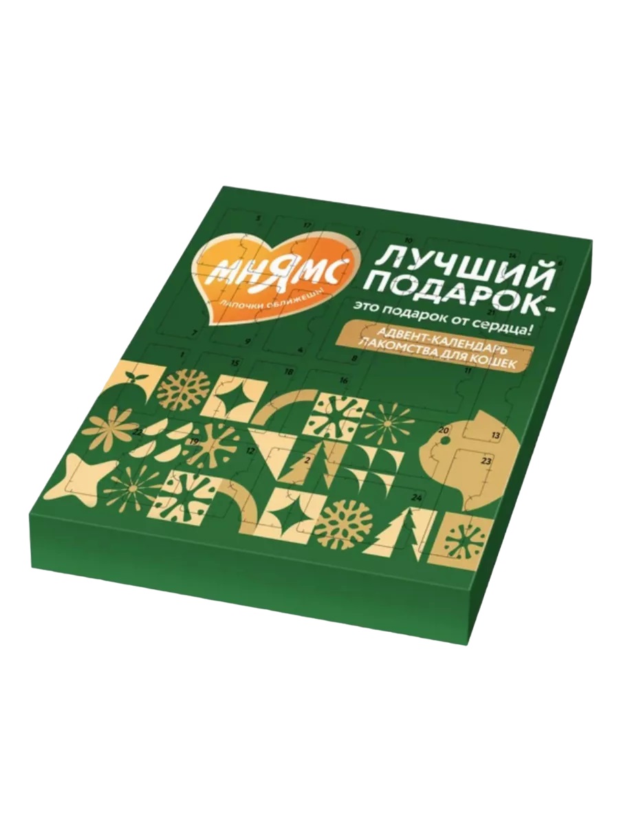 

Лакомство для кошек Мнямс Адвент-календарь, курица, индейка, утка, 100 г