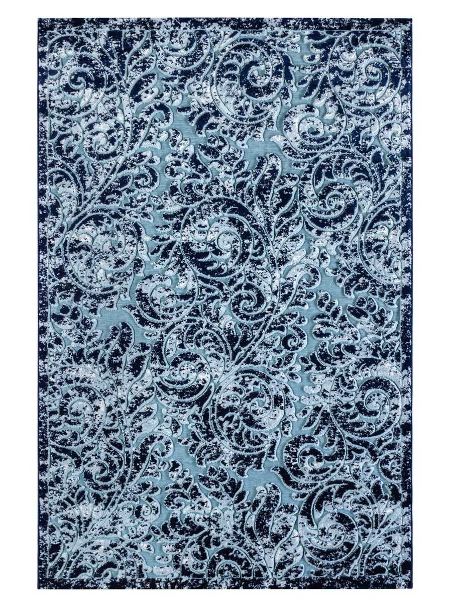 

Ковер PEGAS 3864F прямой т.синий/с.голубой 80x150