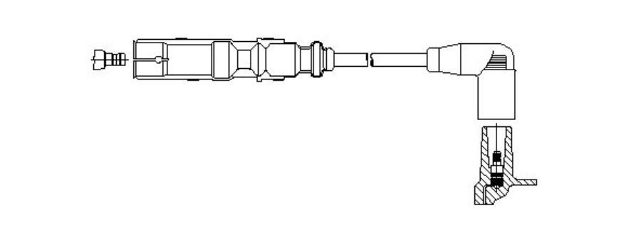 

Провод зажигания 4 цил. VW Golf IV (1J1, 9B1) 1.6 [AEH, AKL, APF] 1997-2004