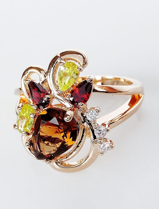 

Кольцо из бижутерного сплава р. 19 Lotus Jewelry 3037R-09mix, фианит, 3037R-09mix