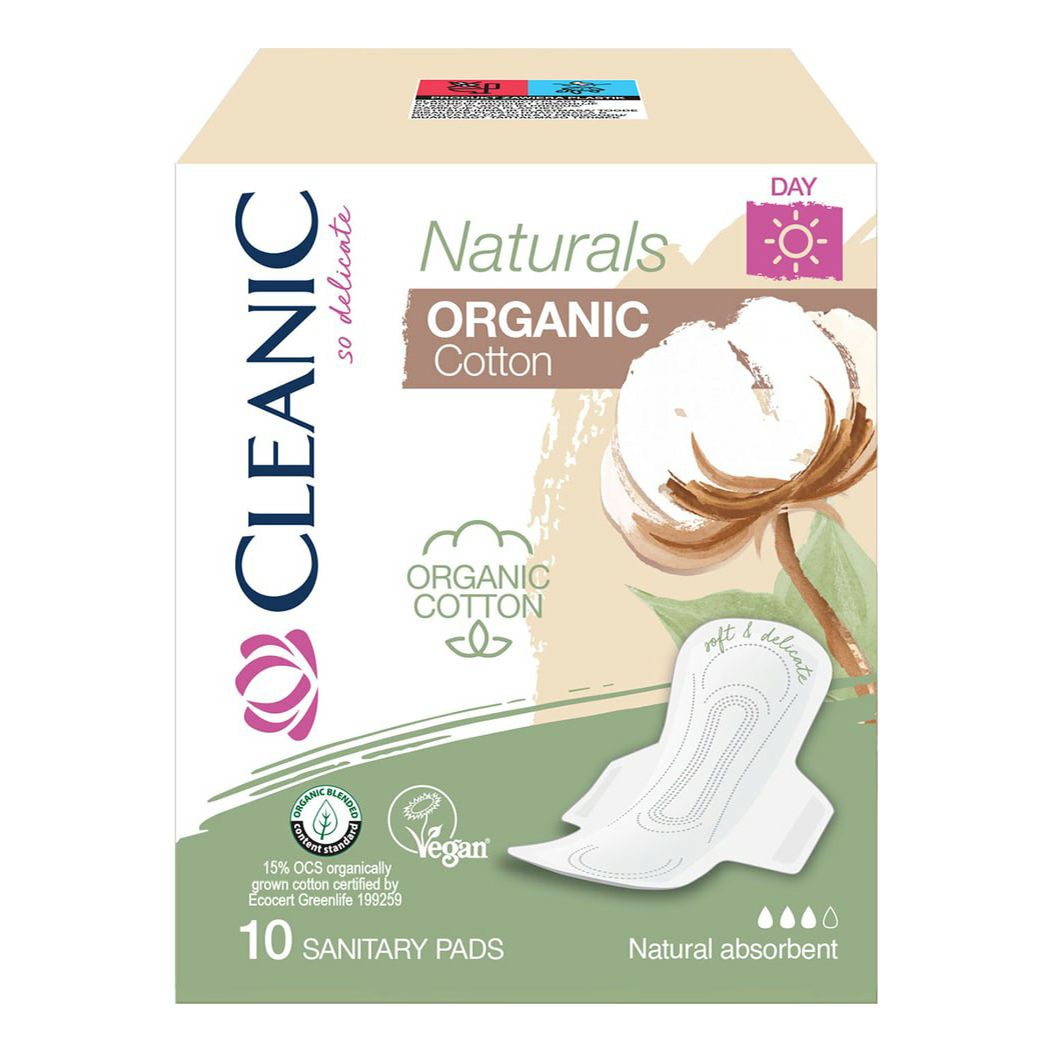 

Прокладки гигиенические Cleanic Naturals Organic Cotton 10 шт, Белый