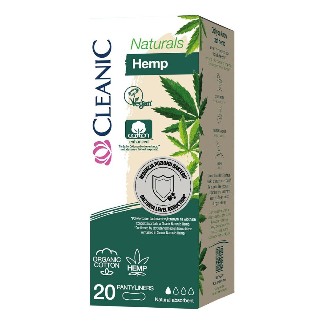 Прокладки ежедневные Cleanic Naturals Organic Cotton Hemp 20 шт 540₽