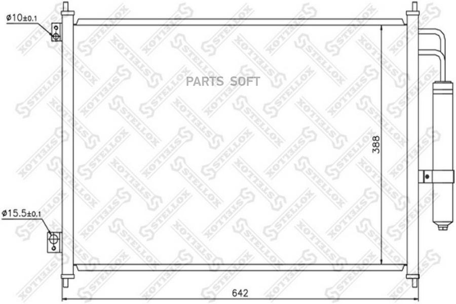 

10-45585-SX_радиатор кондиционера Nissan X-Trail T31 2.0/2.5/2.0DCiPF 07>