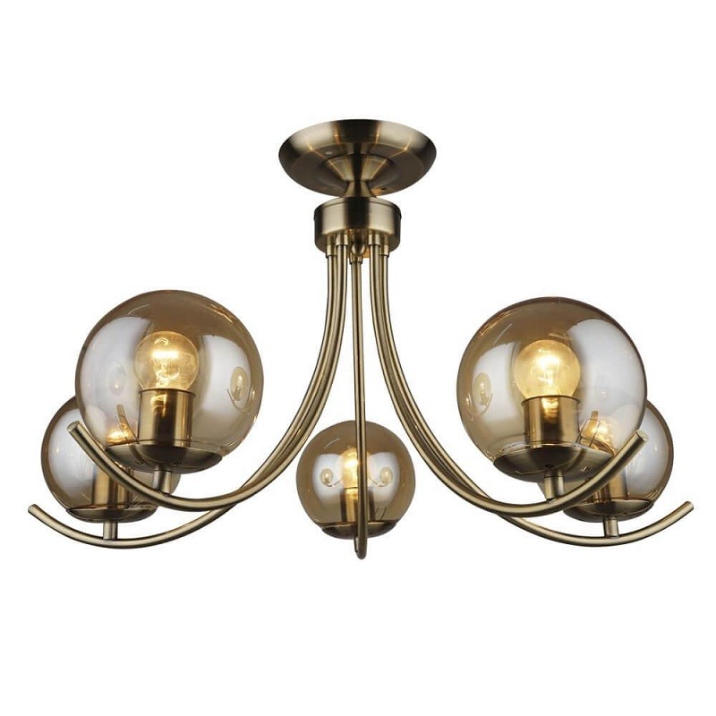 

Люстра LVK N 3873/5 AB D64H36+цепь 5xЕ27x60W, LVK N 3873