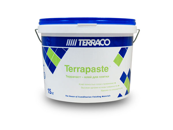 фото Клей terraco terrapaste для плитки пастообразный, на акриловой основе 3,5кг