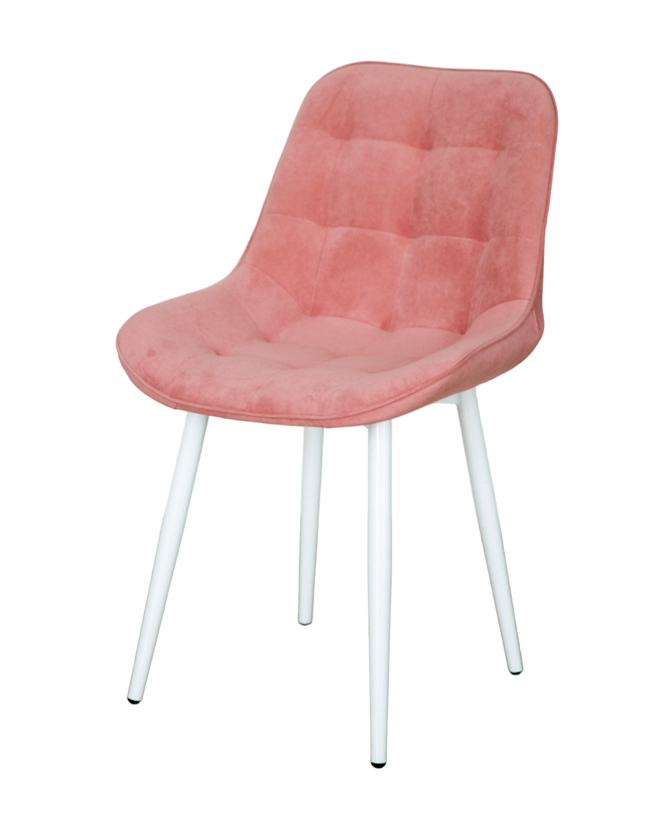 Стул Expertmebel18 для кухни розовый на белых ножках
