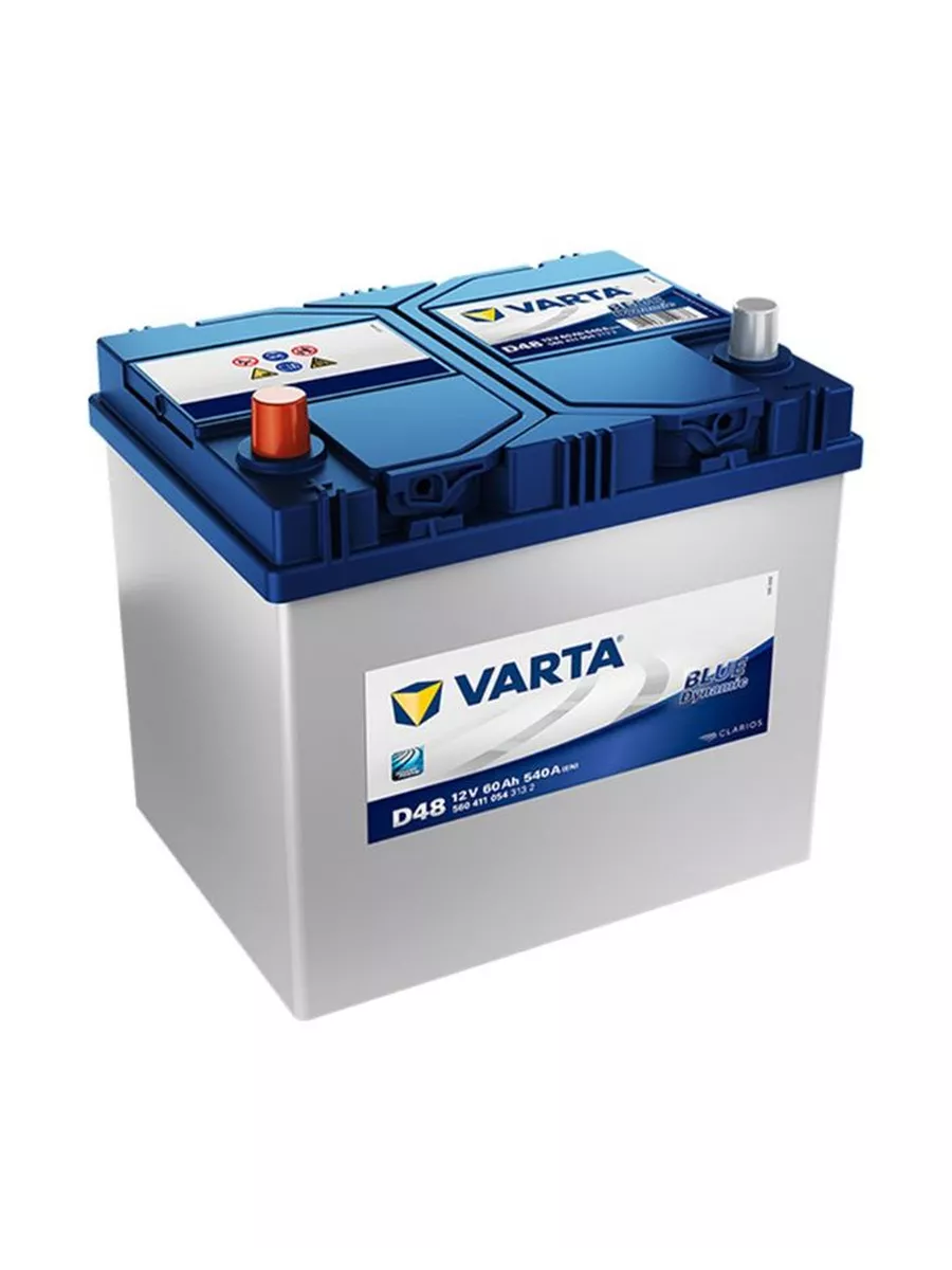 

Аккумулятор автомобильный VARTA D48 60Ah 540A прямая полярность (232x175x225) легковой, VARTA 1