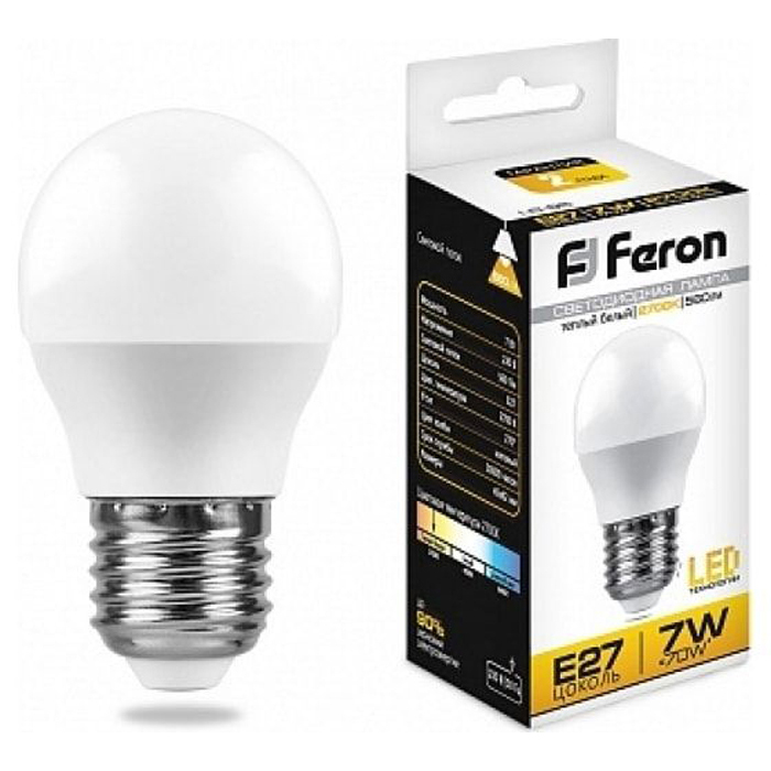 

Лампочка светодиодная Feron LB-95, 25481, 7W, E27 (комплект 10 шт.)