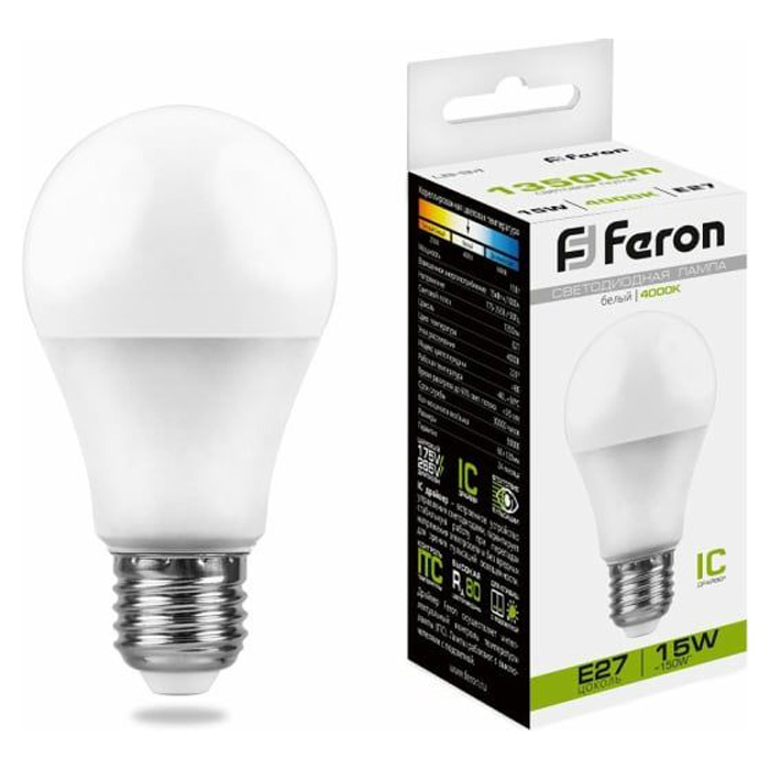 

Лампочка светодиодная Feron LB-94, 25629, 15W, E27 (комплект 10 шт.)