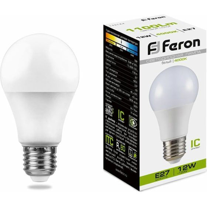 

Лампочка светодиодная Feron LB-93, 25487, 12W, E27 (комплект 10 шт.)
