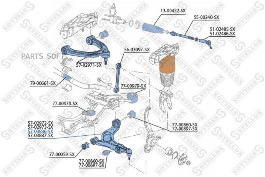 Рычаг подвески Stellox 5703836SX