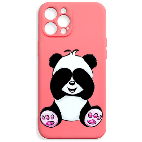 фото Чехол для iphone 12 pro max tpu с картинкой " panda", розовый nobrand