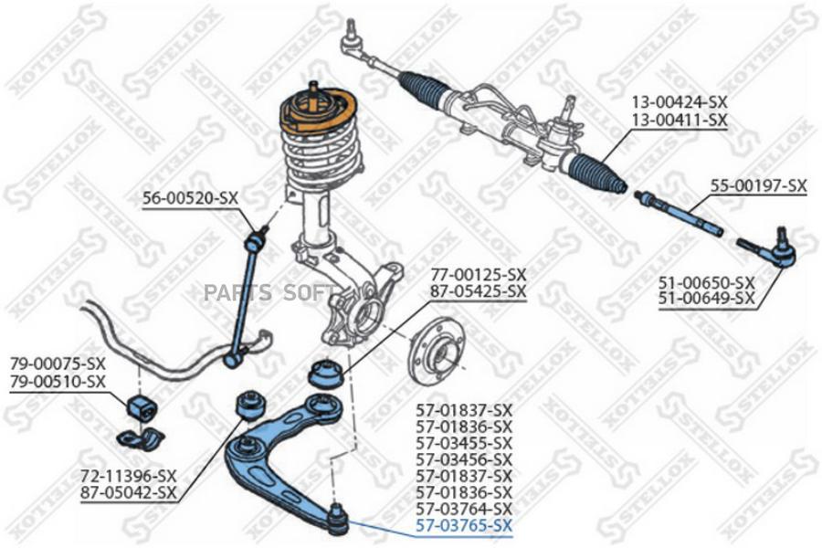 

Рычаг подвески Stellox 5703765SX