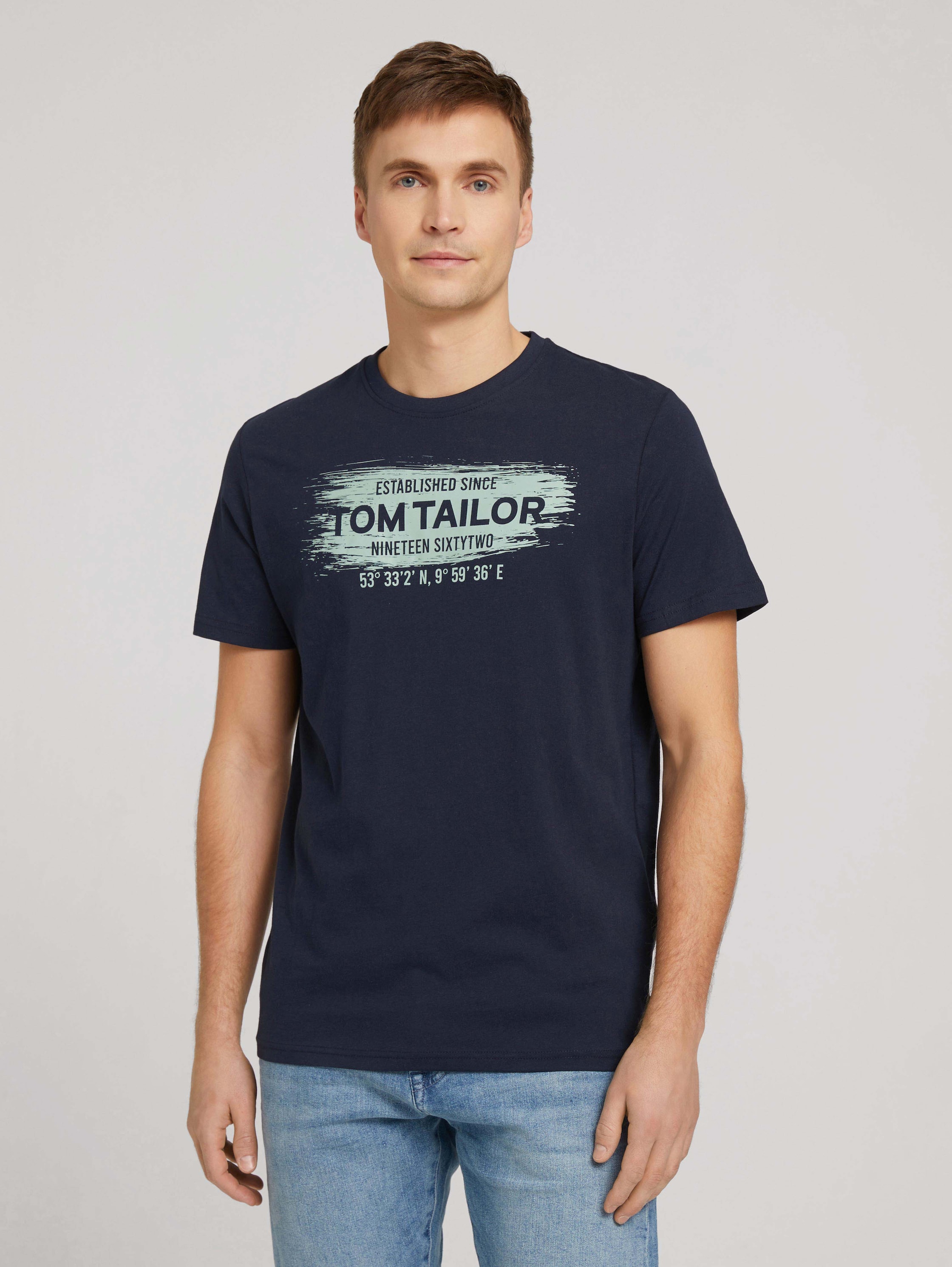 фото Футболка мужская tom tailor 1030034 синяя 2xl