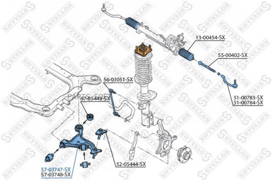 

Рычаг подвески Stellox 5703747SX