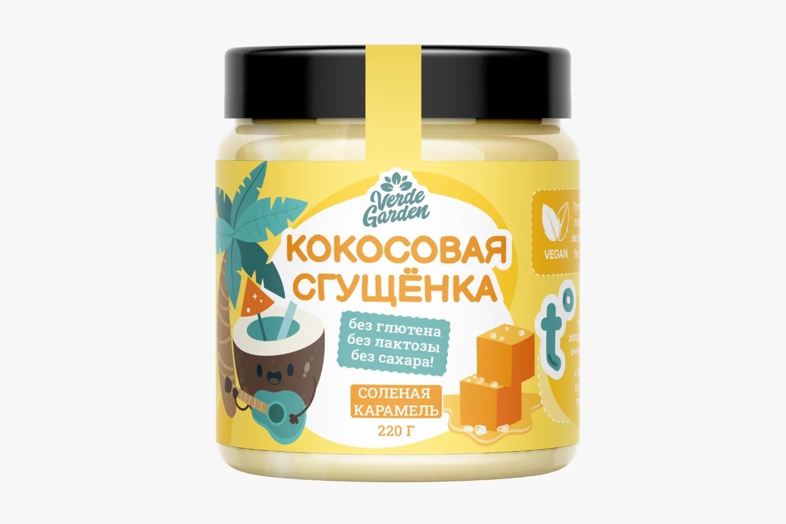

Растительная сгущенка Verde Garden Соленая карамель кокосовая 220 г