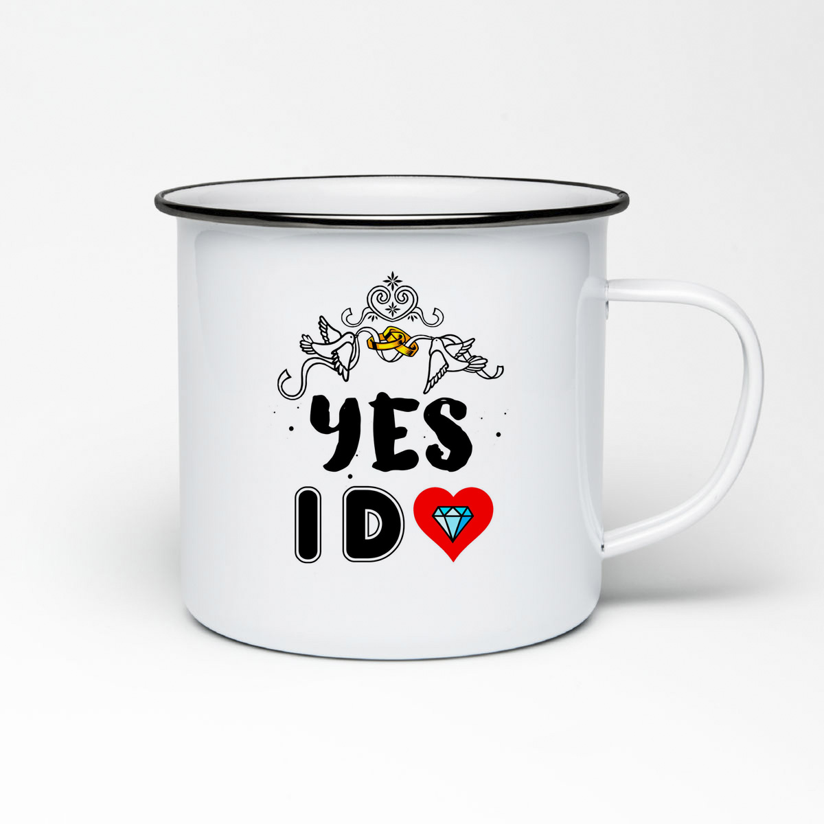 

Кружка металлическая CoolPodarok YES I DO
