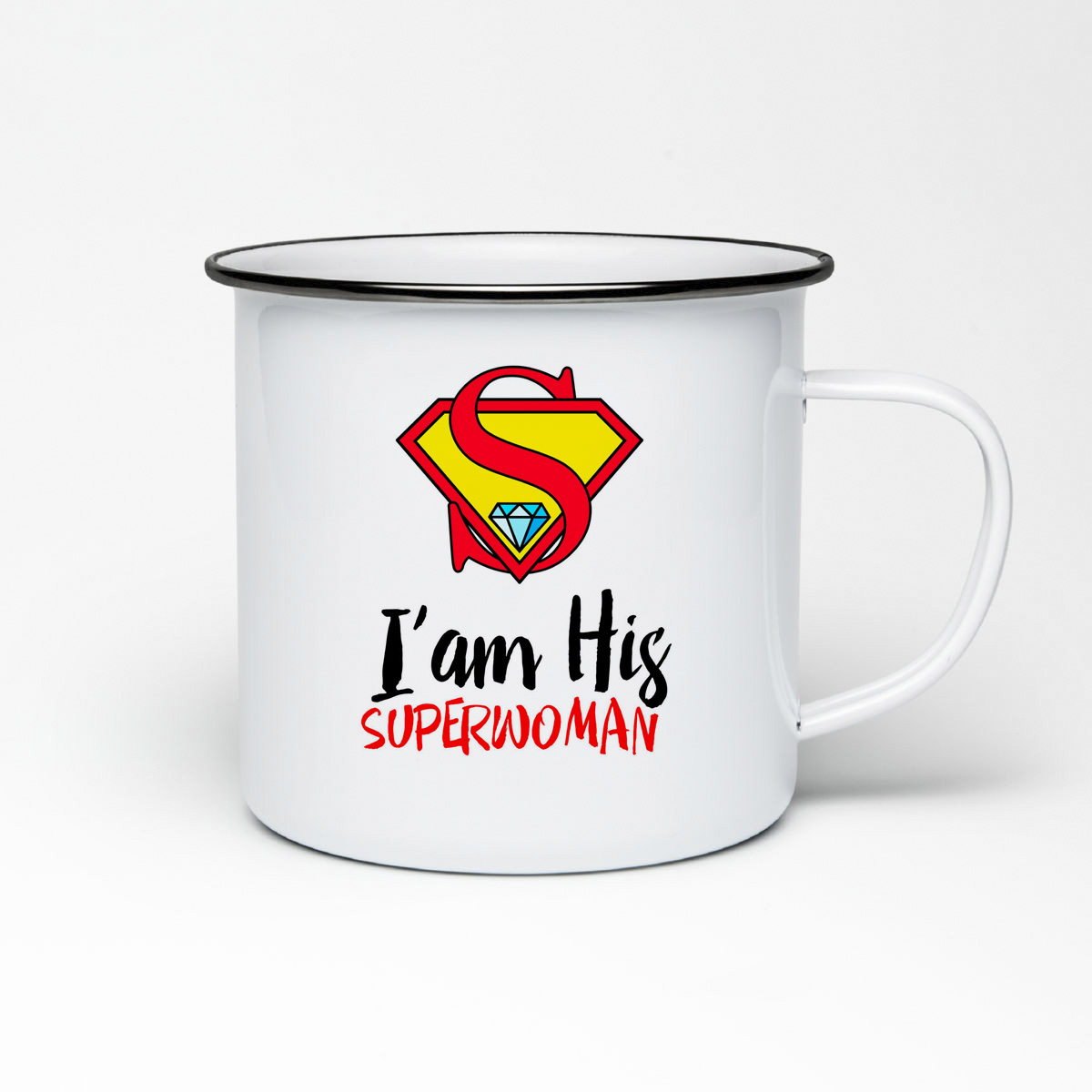 

Кружка металлическая CoolPodarok I AM HIS SUPERWOMAN