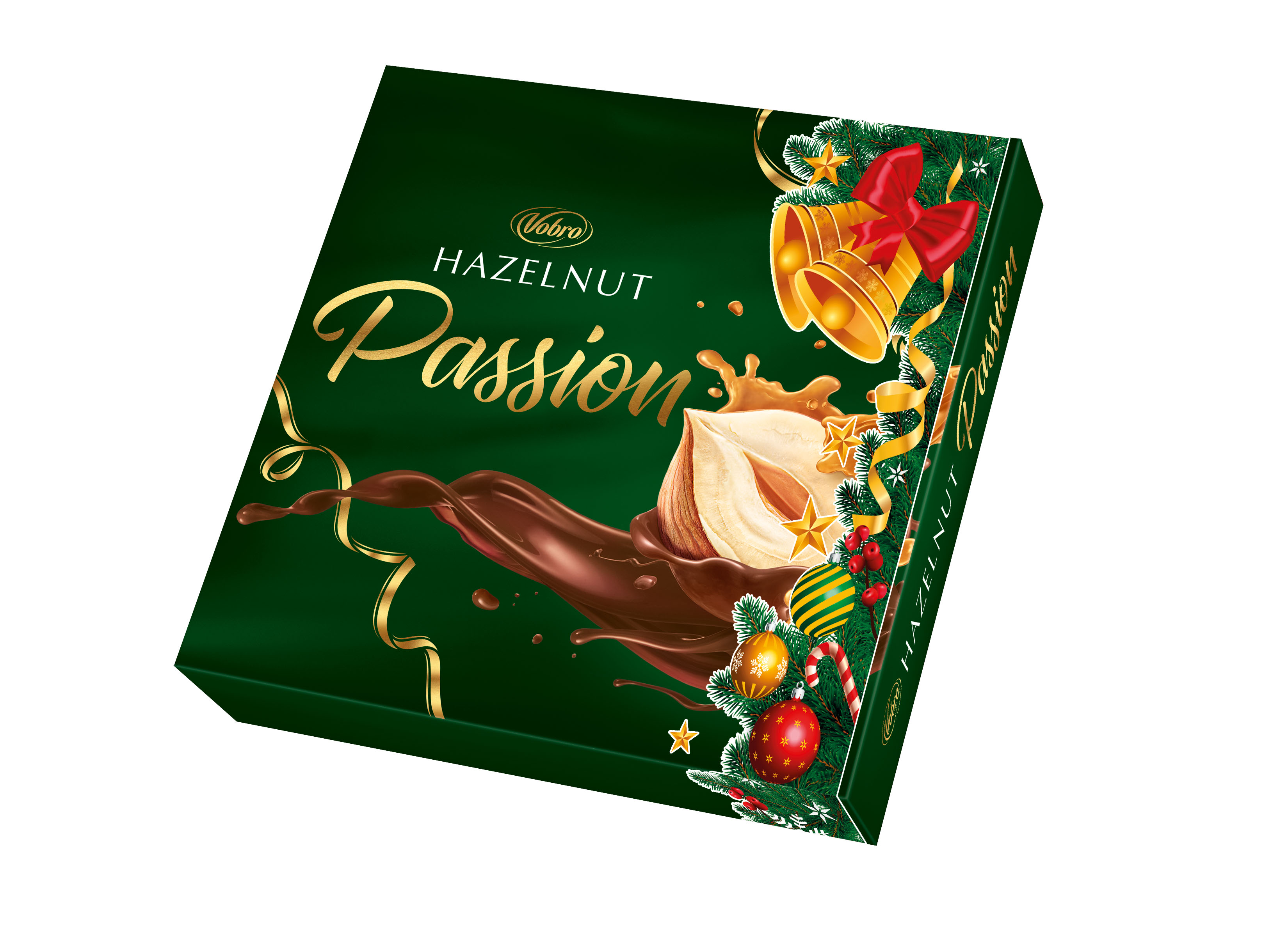 Конфеты шоколадные Vobro Hazelnut Passion с фундуком 126 г