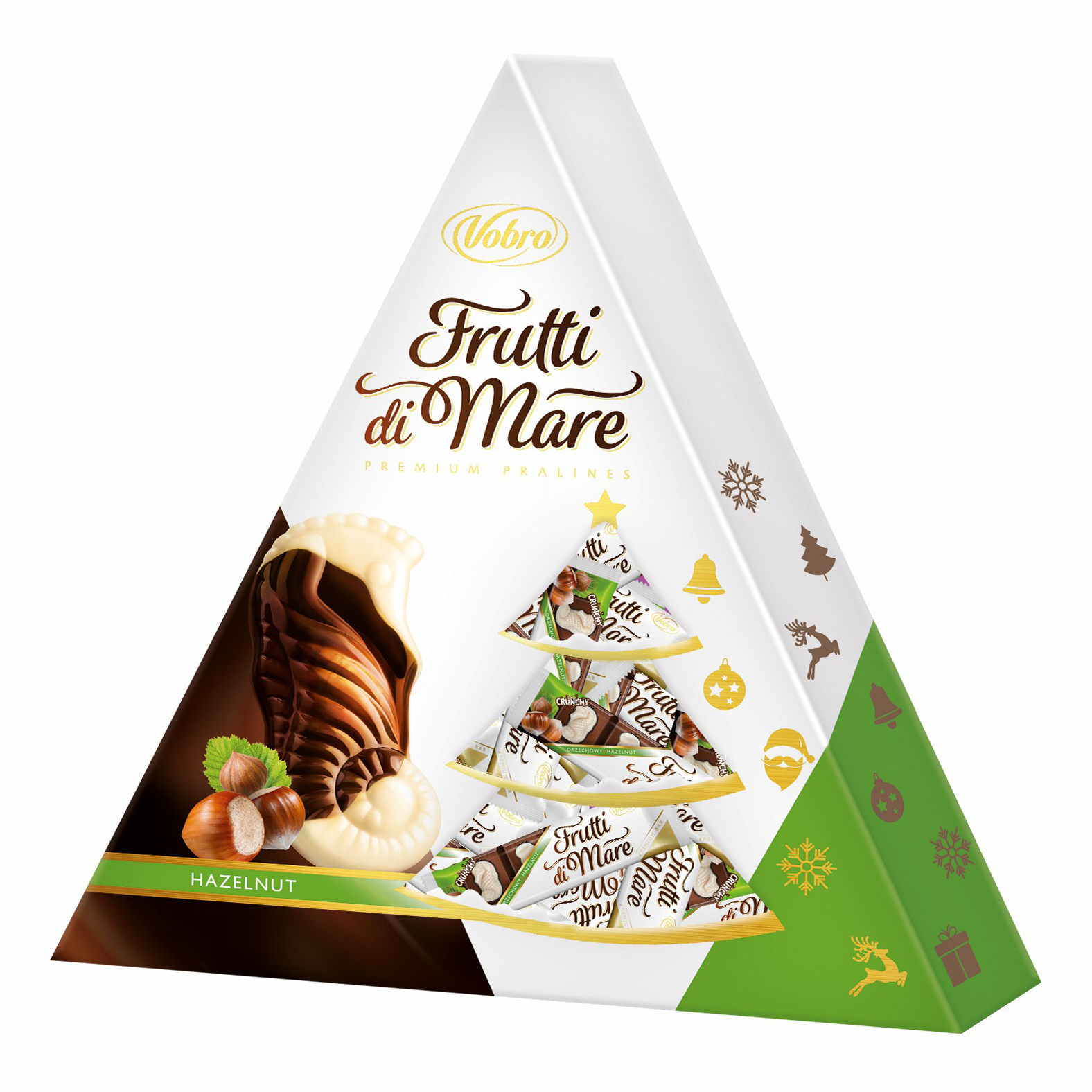 

Конфеты шоколадные Vobro Frutti di Mare Hazelnut Passion Ракушки 115 г