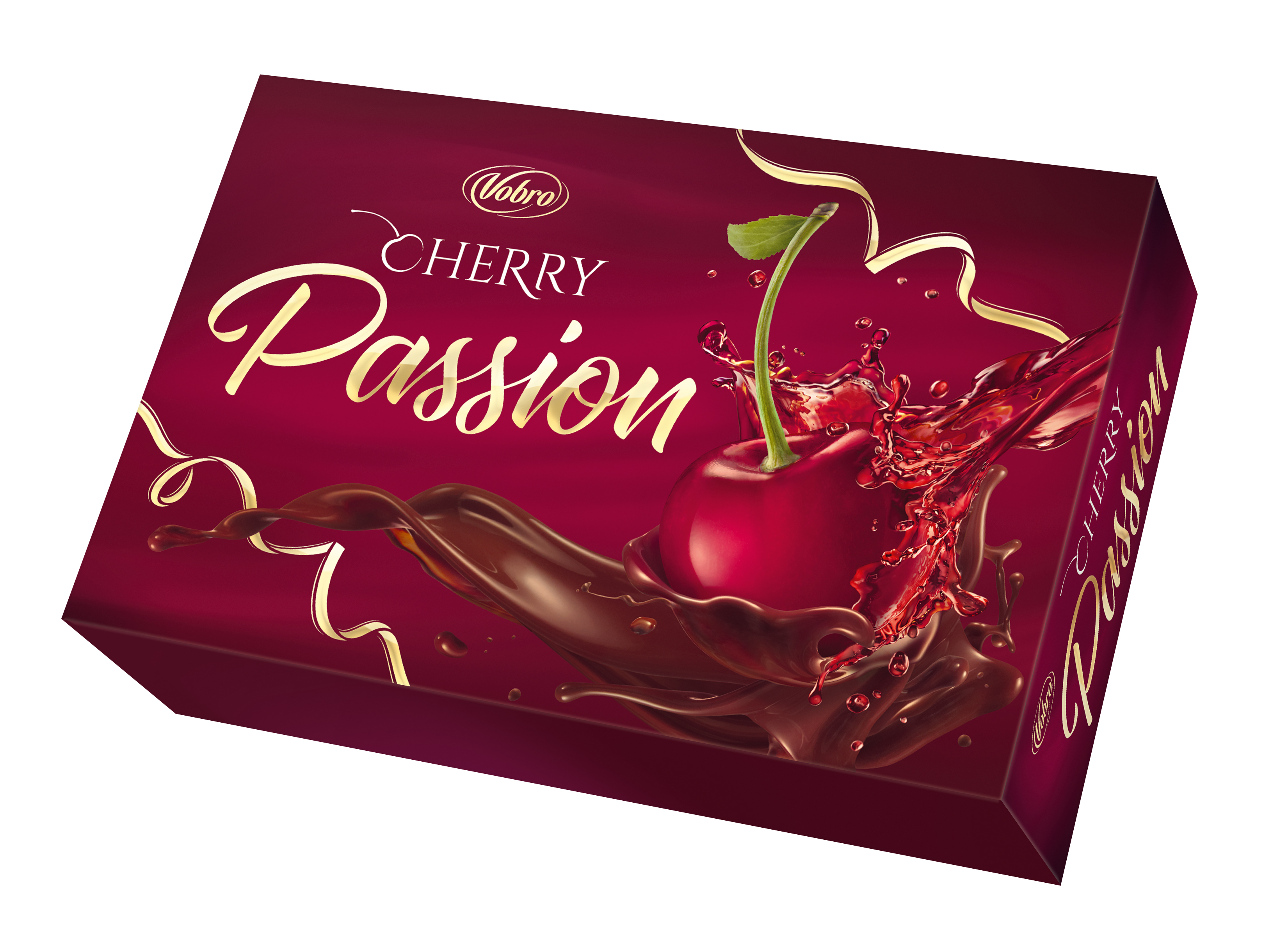 Конфеты шоколадные Vobro Cherry Passion с вишней и ликером 280 г