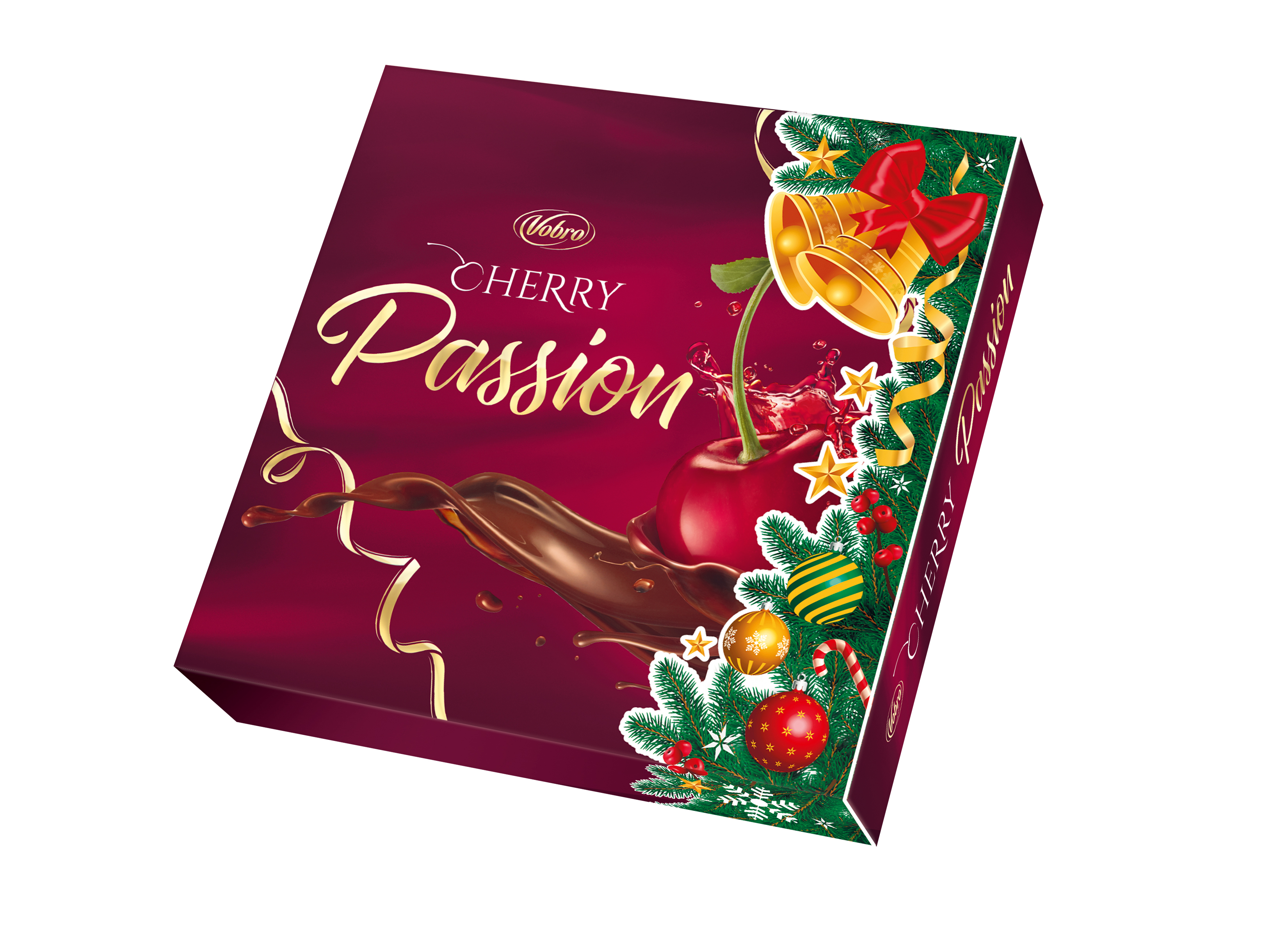 Конфеты шоколадные Vobro Cherry Passion с вишней и ликером 126 г