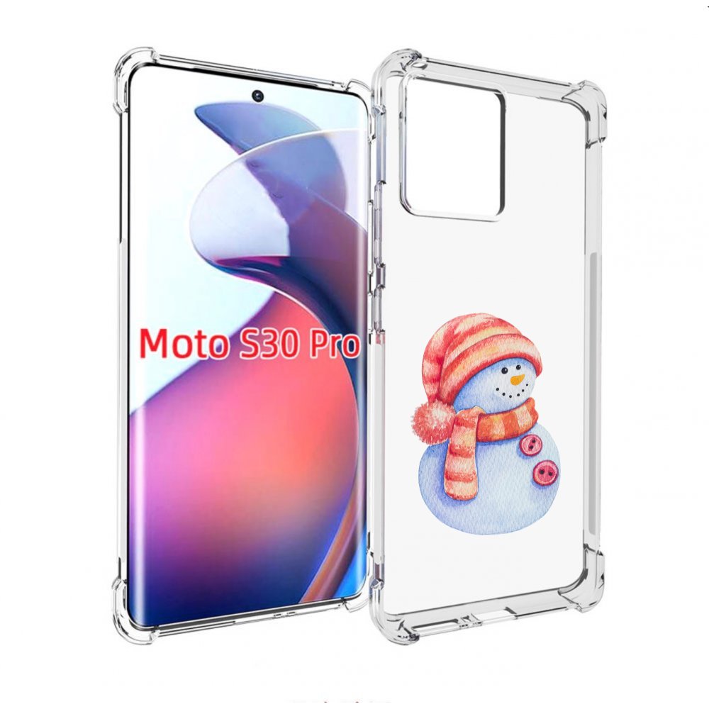 

Чехол MyPads Веселый снеговик для Motorola Moto S30 Pro, Прозрачный, Tocco